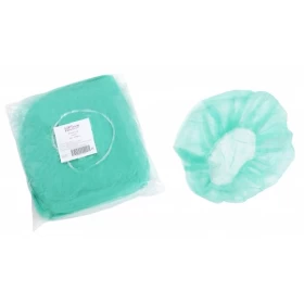 Σκούφια non woven με λάστιχο γύρω πράσινη(100τμχ)-one size