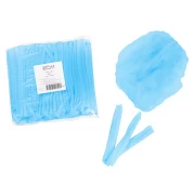 Σκούφια non woven ακορντεόν γύρω λάστιχο μπλε-one size(100τμχ)